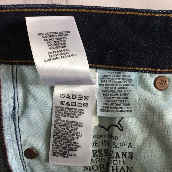 Lucky Brand Lolita Boot Dark Wash Denim Blue Jeans - Size 00 24/34 Long - Picture 11 of 11